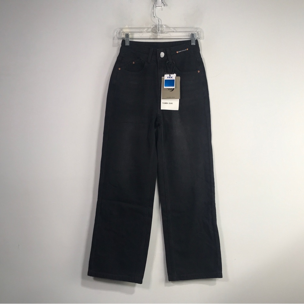 YKK Fashion Jeans Classic Fit Denim Jean, Women's Size 26 - Black